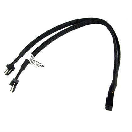 Phobya Y-kabel 3Pin Molex til 2x 3Pin Molex - Sort 30cm